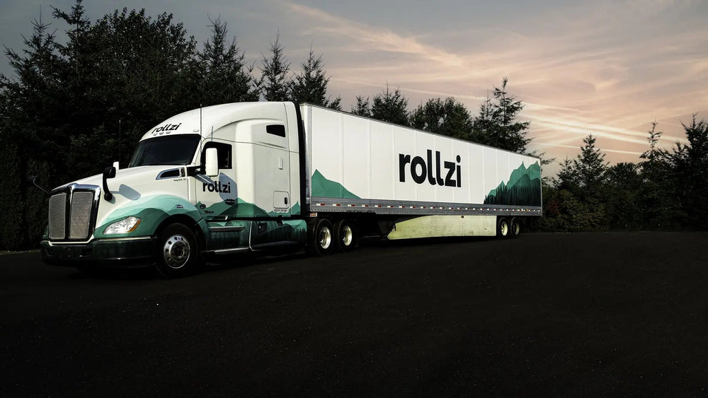 Semi truck and trailer wrap